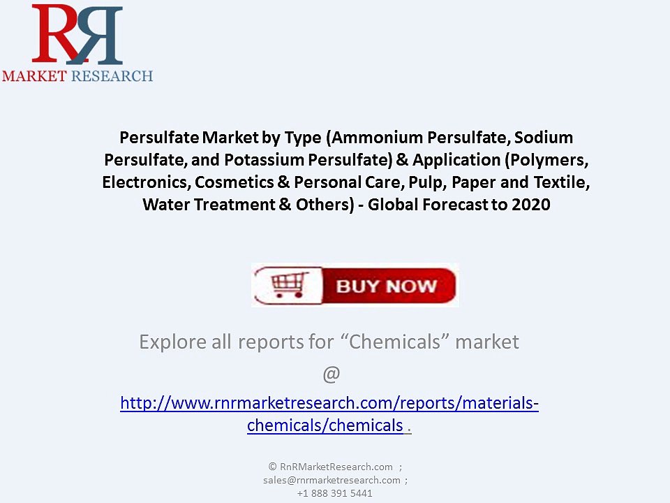 Premium Insight of Persulfate Market Forecasts and Analysis to 2020