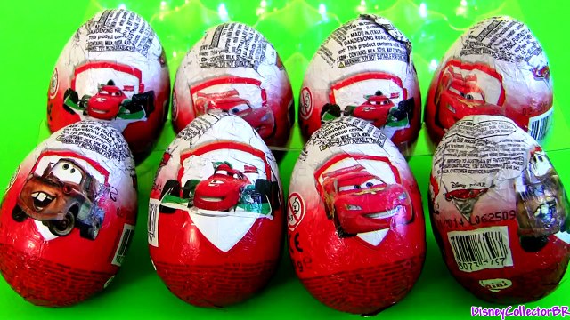 ★ 8 CARS 2 Kinder Surprise Eggs Disney Pixar Lightning McQueen Mater cartoys Zaini Easter