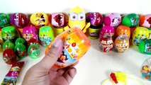 30 Surprise Eggs minions, hello kitty, spiderman, mickey mouse, dinosaurs, angry birds pla