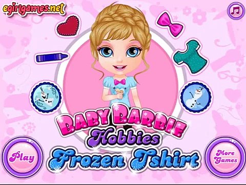 Baby Barbie Hobbies Frozen T-shirt - Lets Help Baby Barbie to Design T-shirt