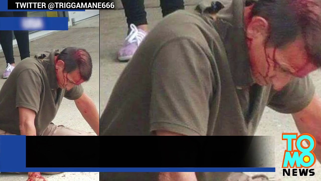 Un policier hésite à tirer et se laisse battre