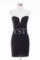 Strapless, perforated dress in black and white  Best Buy