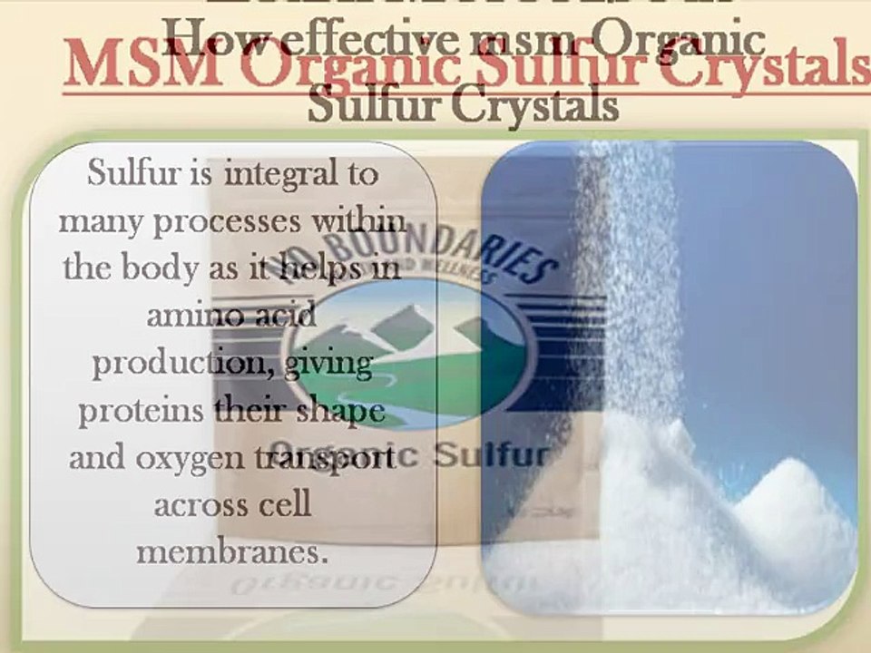 MSM Organic Sulfur Crystals