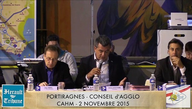 PORTIRAGNES - 2015 - CAHM CONSEIL AGGLO NOVEMBRE 2015 Premiere partie