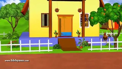 Cock A Doodle Doo 3D Animation English Nursery rhyme for children with lyrics
