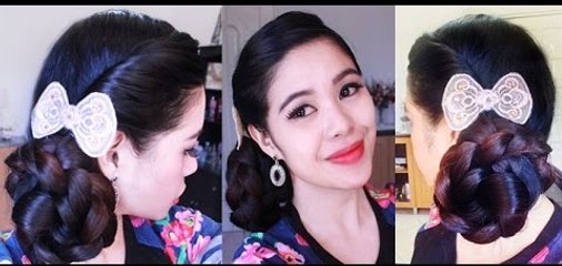 Quick and Easy Low Braided Bun Updo