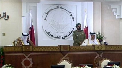 كلمة أمير قطر خلال افتتاح الدورة 44 لمجلس الشورى