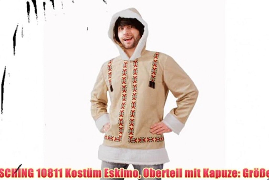 FASCHING 10811 Kost?m Eskimo Oberteil mit Kapuze: Gr??e: L