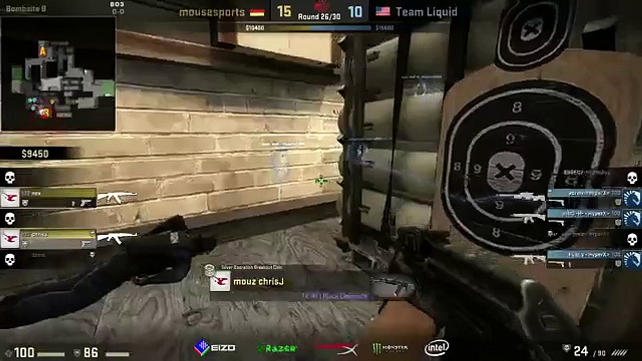 Mousesports chrisJ 1 vs. 3 Team Liquid Clutch on de_cache