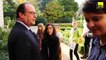 Une visite au potager de l'Elysée avec François Hollande et des collégiens