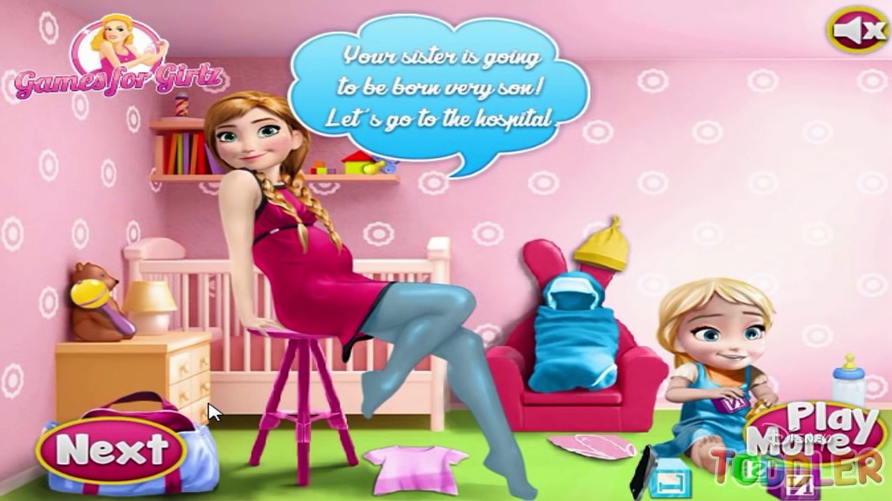 ☆ Disney Frozen Anna Give Birth A Baby Episode Full Caring Game For Little Kids & Toddler