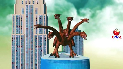 Dragon Cartoon Destroying City And Singing Finger Family Children Nursery Rhymes