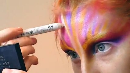 Abstract Creative Fantasy Makeup Tutorial In The Process