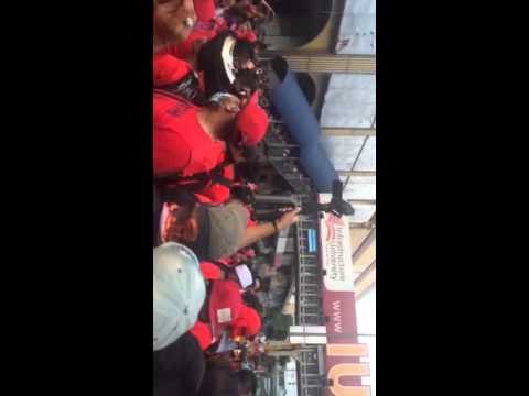 Red shirt crowd in Petaling St