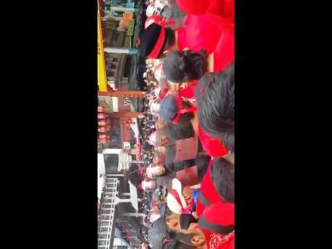 Red Shirt discussing with police