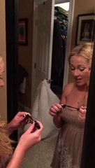 Hey Honnie, look at my costume... So funny reaction