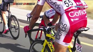 [CRASH] Peter Sagan ABANDONS after hit by a Motorcycle in La Vuelta 2015 - Stage 08