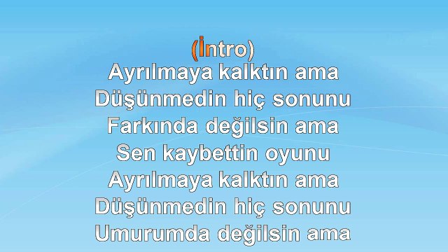 Sera - Topla Git Aşkını - (2013) TÜRKÇE KARAOKE