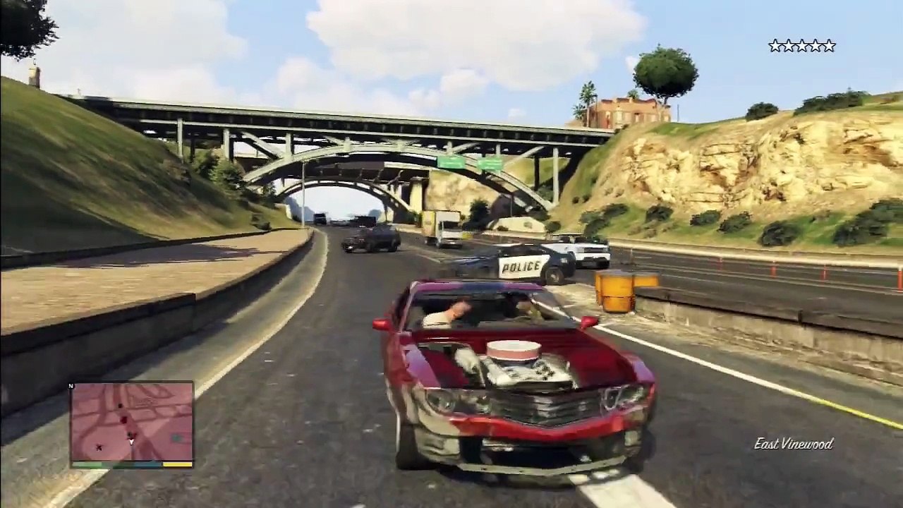 GTA 5 Franklin And Trevor 5 Star Escape (COMMENTARY)