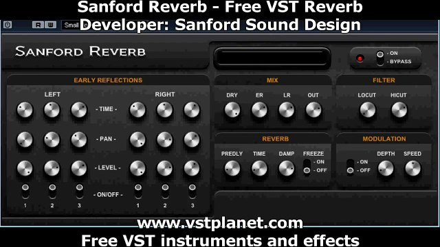 Free VST effect Sanford Reverb - vstplanet.com