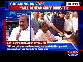 BJP leader threatens to kill Karnataka CM