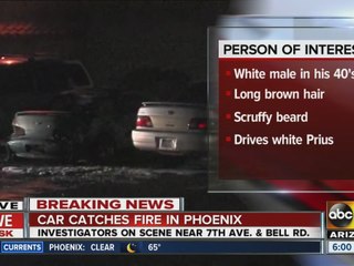 Car catches fire in Phoenix