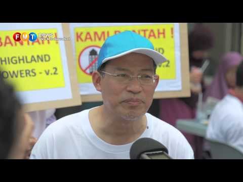 Residents protest against two proposed condo developments near Highland Towers