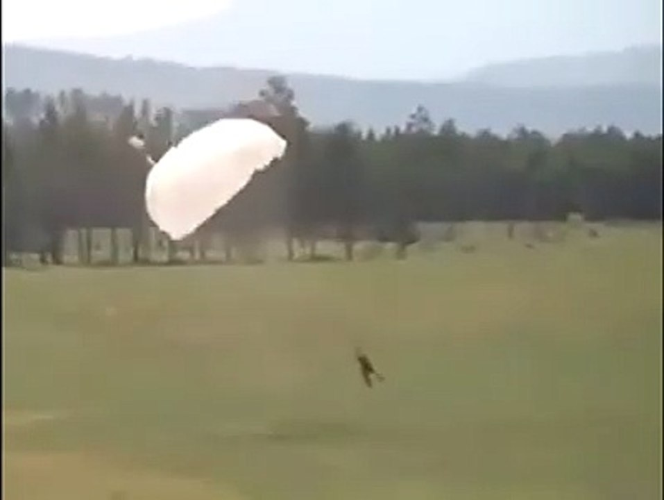 Parachuter in trouble