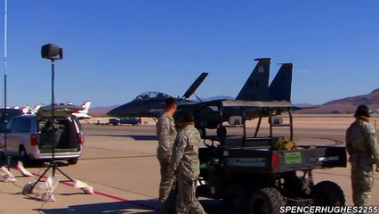 F 15s & F 16s Launching Flares @ AVIATION NATION 2012