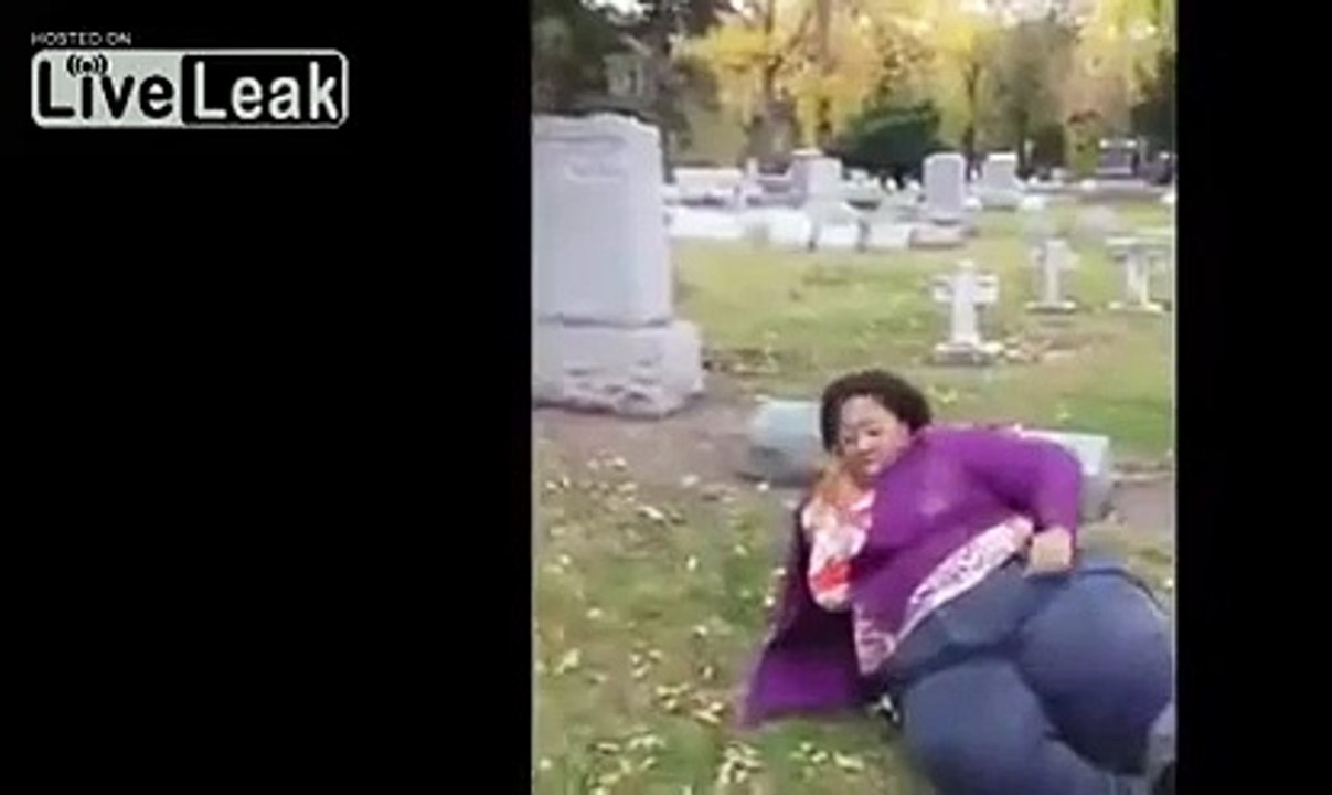 LiveLeak Big lady cant get up off the ground
