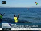Miles de refugiados continúan llegando a las costas griegas