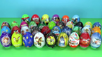 36 Surprise eggs Disney Cars Sofia Dora the Explorer Toy Story Kinder Surprise