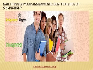 Best Features of Online Assignments Help