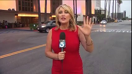 When someone walks into a live shot and scares