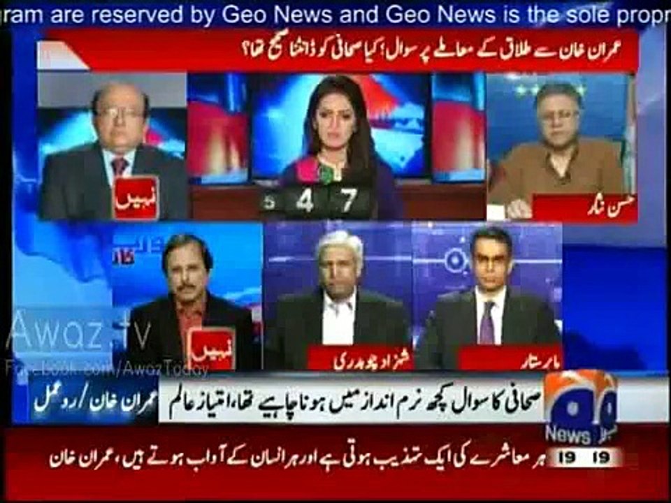 Koi tameez hoti hai  he deserves a slap - Hasan Nisar bashes journalist for raising question about IK's divorce