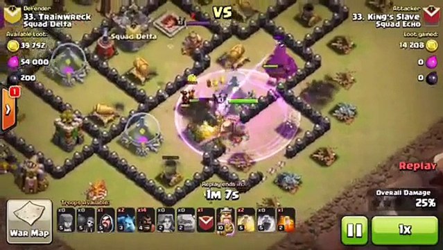Clash Of Clans Attack Strategy: golem,valkyrie and hogriders