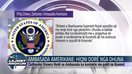 AMBASADA AMERIKANE HIQNI DORË NGA DHUNA
