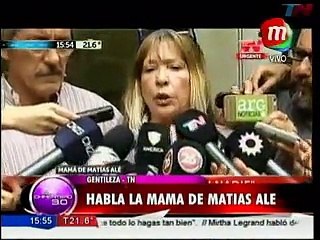 La madre de Matías Alé rompió el silencio