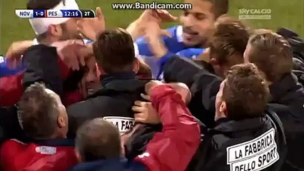 Felice Evacuo 1-1 Amazing Goal | Novara vs Pescara  03.11.2015 HD