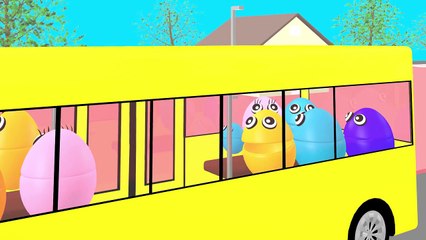 Wheels On The Bus | Bus Song for Kids Toddler Baby | Part 1 | Animated Surprise Eggs | Nur