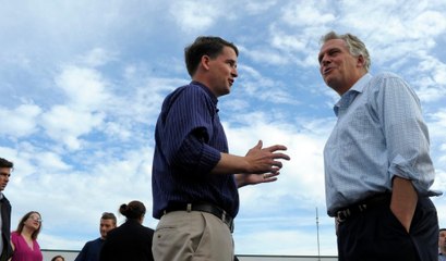Gov. McAuliffe, McPike make final push for votes in Virginia