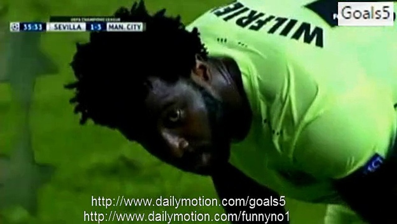 Wilfried Bony Goal Sevilla 1 - 3 Manchester City Champions League 3-11-2015
