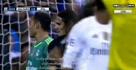 Edinson Cavani Amazing Try to Score Real Madrid v. Paris SG. champions league 11.03.2015