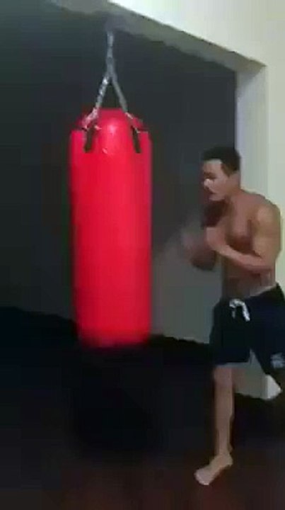"...Rocky Balboa, en pleno entrenamiento..."