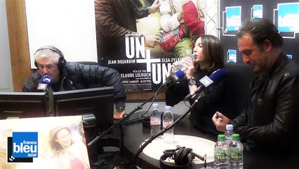 L'équipe du film "Un + Une " de Claude LELOUCH dans les studios de France Bleu Azur