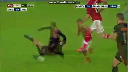 Nicolas Gaitan RED CARD  Benfica 2-1 Galatasaray 03.11.2015