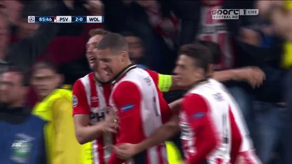 Luuk De Jong 2:0 Amazing Chip Shot Goal | PSV Eindhoven v. Wolfsburg 03.11.2015 HD