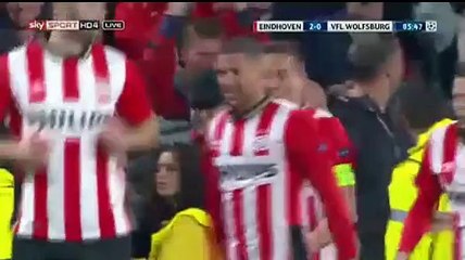 De Jong Goal 2-0 | PSV vs Wolfsburg  03.11.2015