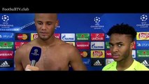 Sevilla vs Manchester City 1 - 3 - Vincent Kompany & Raheem Sterling post-match interview