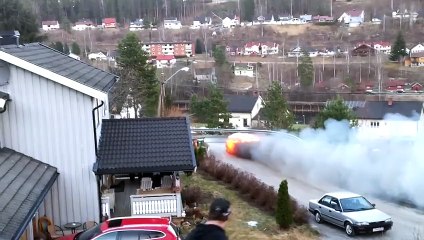 Firefighter Fail  Car On Fire Wreaks Havoc